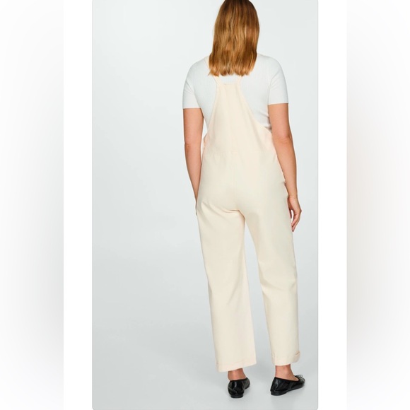 Mango Ecru Denim Maternity Overalls - Picture 2 of 3